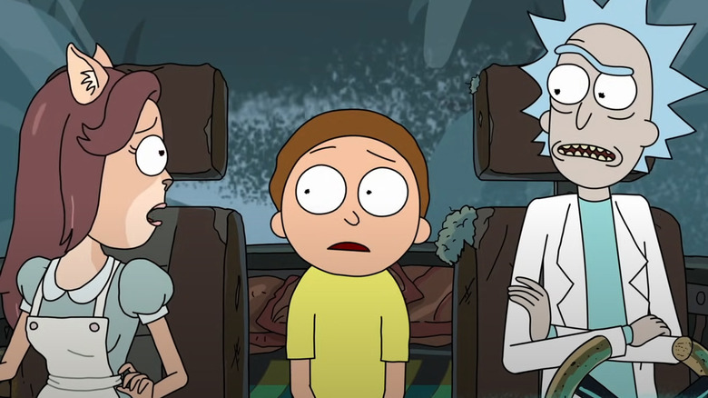 Arthrisha Morty Rick in Spaceship