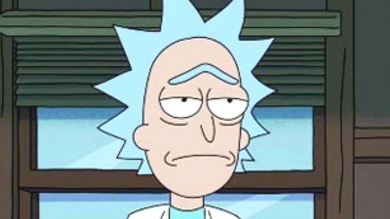 Rick Sanchez frowning