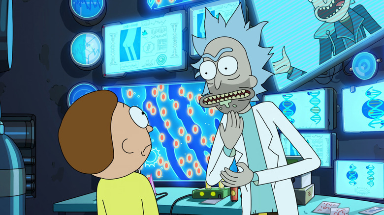 Rick Sanchez screams at Morty Smith