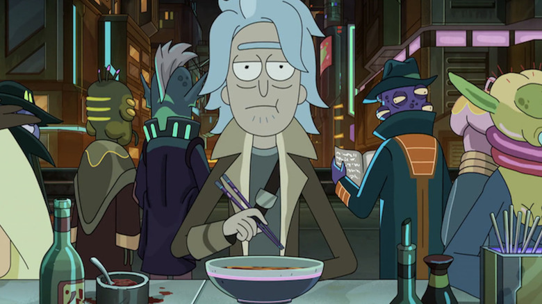 Rick eating