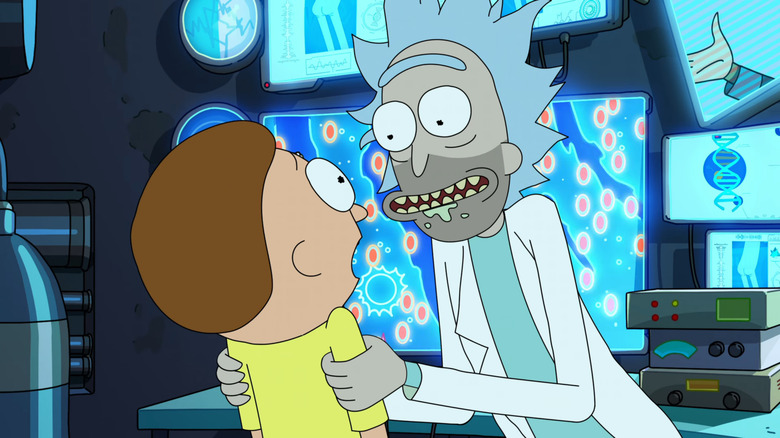 Rick grabs Morty