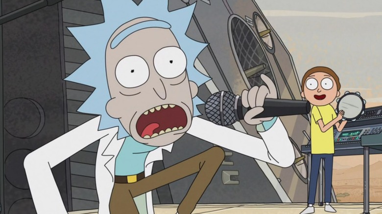 Rick holding microphone