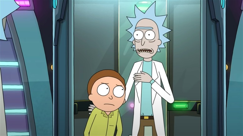 Robot Rick consoles Morty 