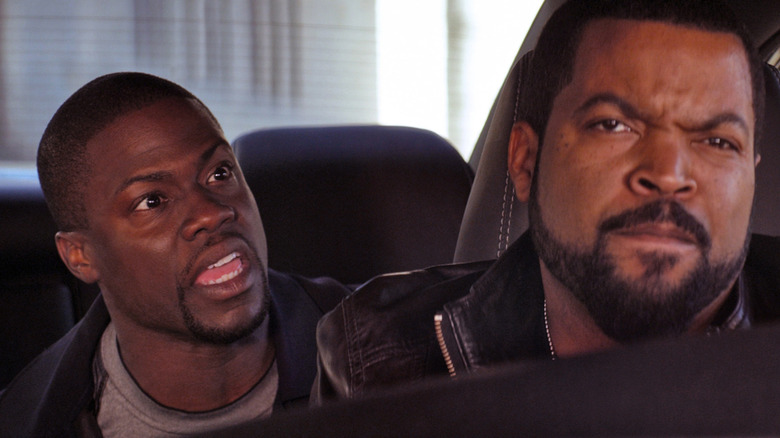 Kevin Hart bugging Ice Cube Ride Along
