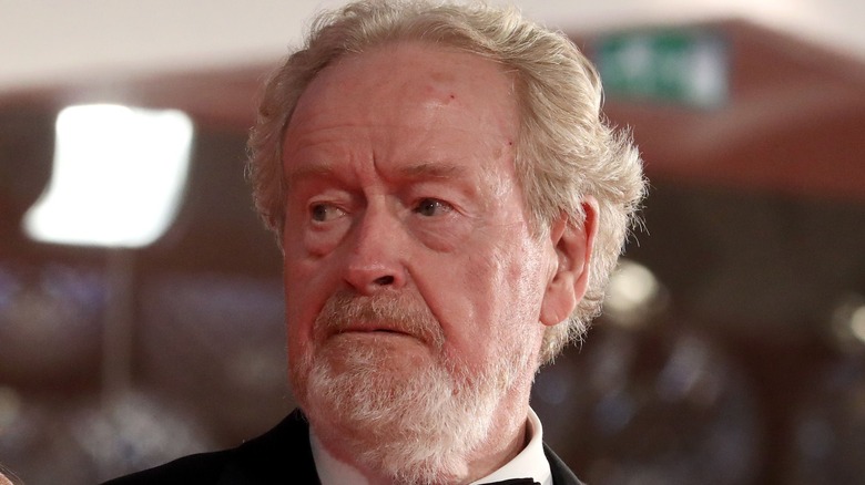 Ridley Scott looking to his right