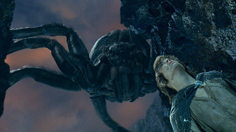 Shelob stalks Frodo from above