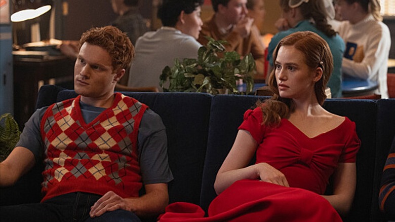 Julian and Cheryl Blossom sitting on couch