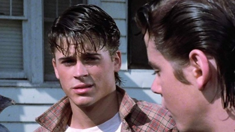 Rob Lowe in The Outsiders wet hair