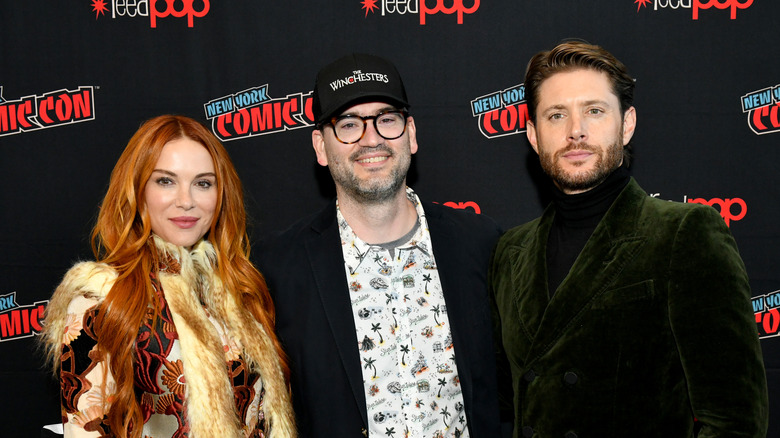 Danneel and Jensen Ackles flanking Robbie Thompson