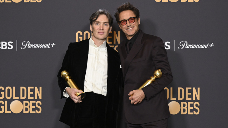 Cillian and Robert Downey Jr smiling