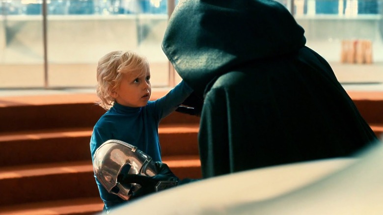 Doctor Doom showing Franklin Richards his face in Fantastic Four: First Steps