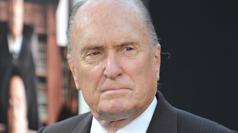 Robert Duvall looking serious