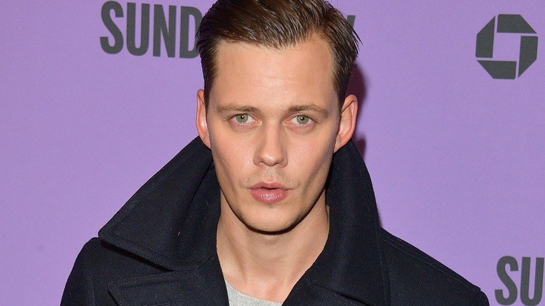 Bill Skarsgard posing