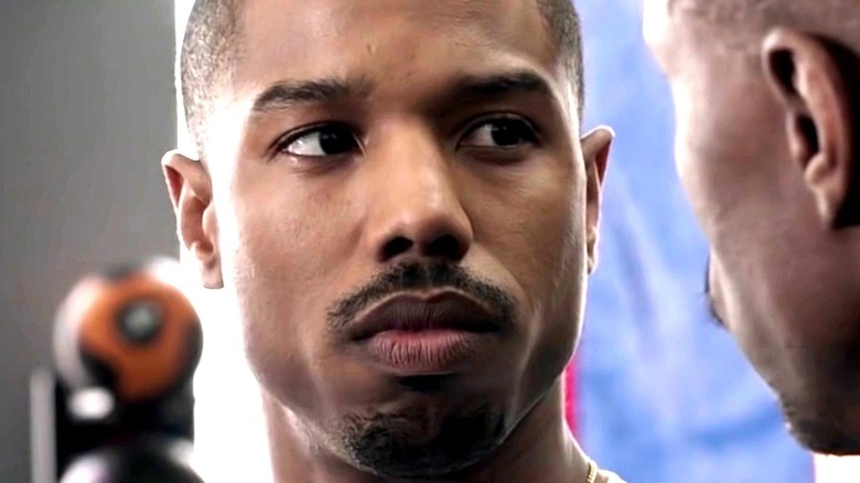 Adonis "Donnie" Creed looking at himself in mirror