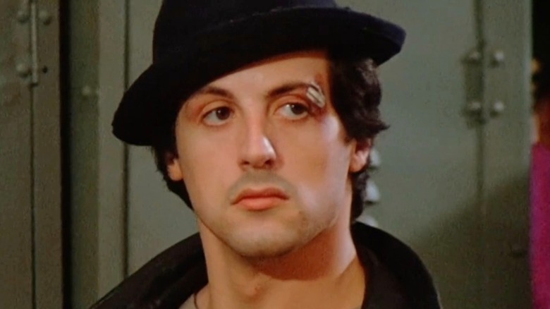 Rocky Balboa wearing a hat