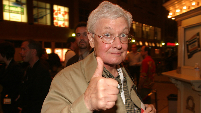 Roger Ebert attending a movie premiere in 2004