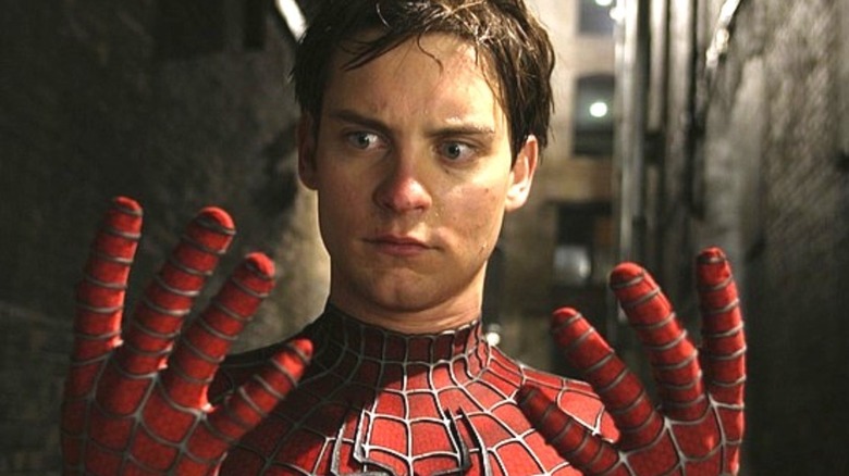 Tobey Maguire as Peter Parker/Spider-Man in Spider-Man 2