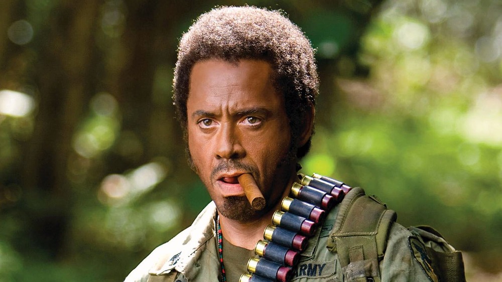 Robert Downey Jr. as Kirk Lazarus in Tropic Thunder