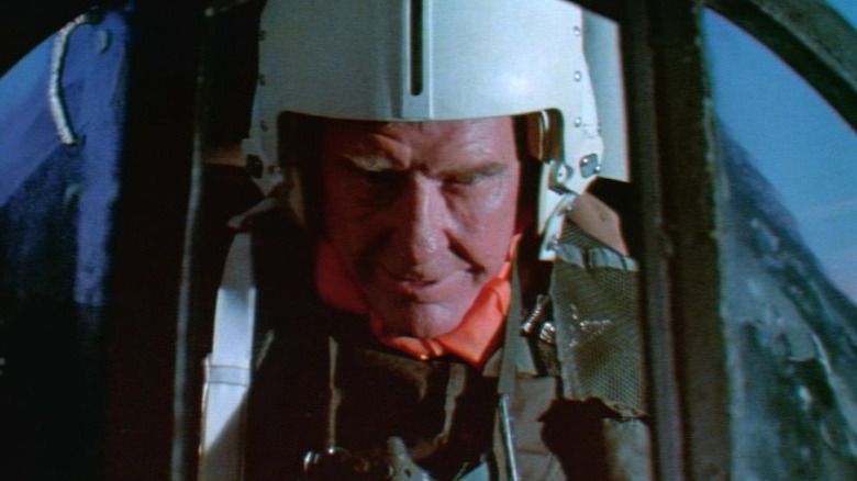 Captain J.G. Williams in the cockpit of an airplane