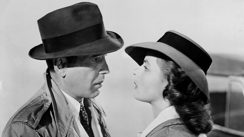 Rick and Ilsa say goodbye at the airport in "Casablanca" (1942)