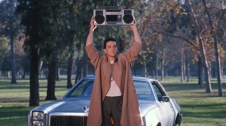 Lloyd holds up his boombox outside Diane's room in "Say Anything..." (1989)