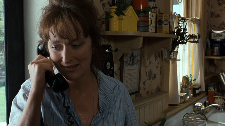 Meryl Streep on phone