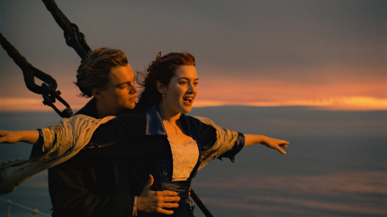 Jack holding Rose
