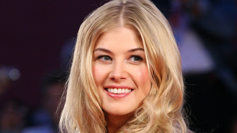 Rosamund Pike smiling