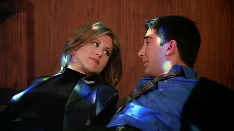 Ross and Rachel looking at each other