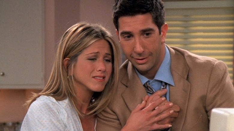 Ross and Rachel smiling