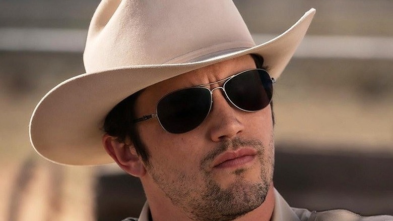 Max with sunglasses and cowboy hat in Roswell, New Mexico