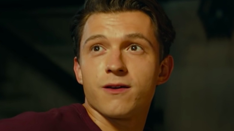 Tom Holland in still from "Uncharted"
