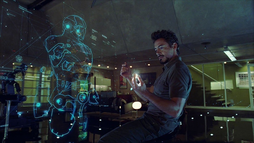 Tony uses holographic computer