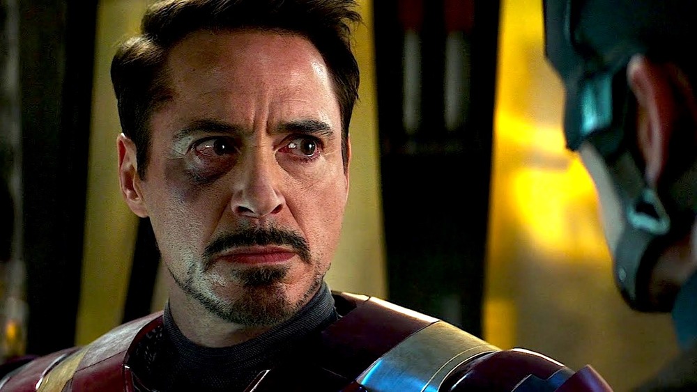Injured Tony glares 