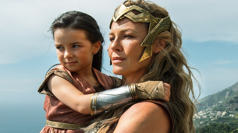 Wonder Woman as a child with Hippolyta