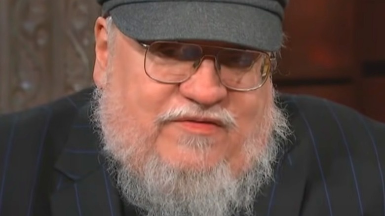 George R.R. Martin wearing a black hat