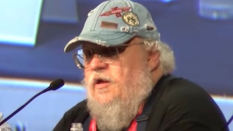 George R.R. Martin answering questions at SDCC