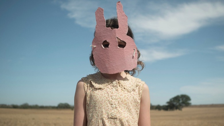 Girl in a rabbit mask