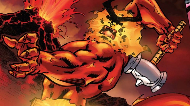 Surtur using hammer to initiate Ragnarok