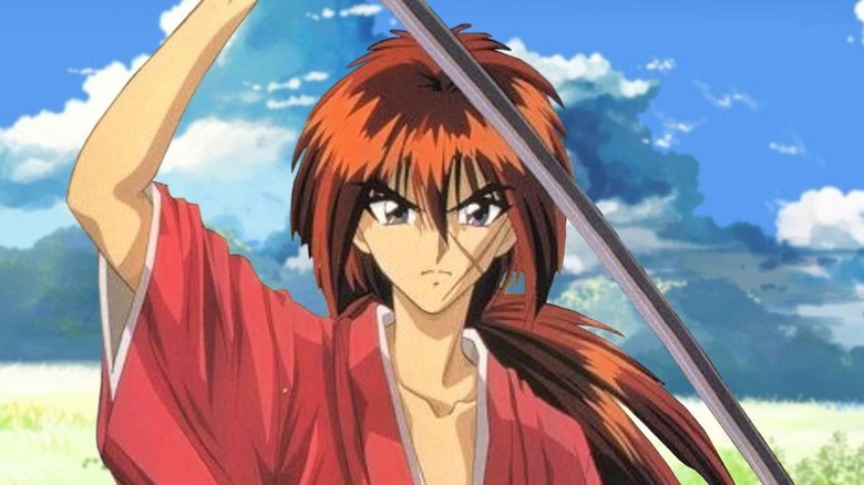 Kenshin drawing his blade