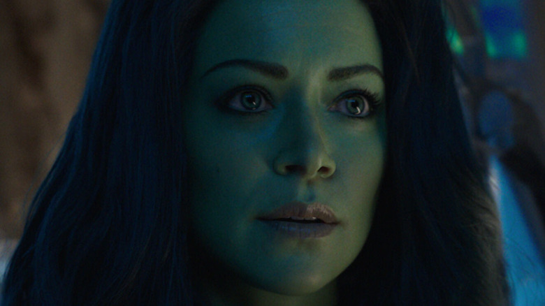 She-Hulk staring