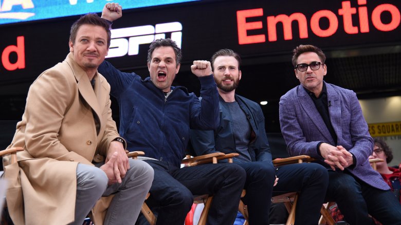 Jeremy Renner, Chris Evans, Robert Downey Jr. and Mark Ruffalo