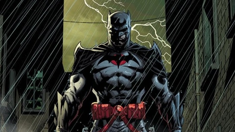 Flashpoint Batman standing in the alley in Batman #22