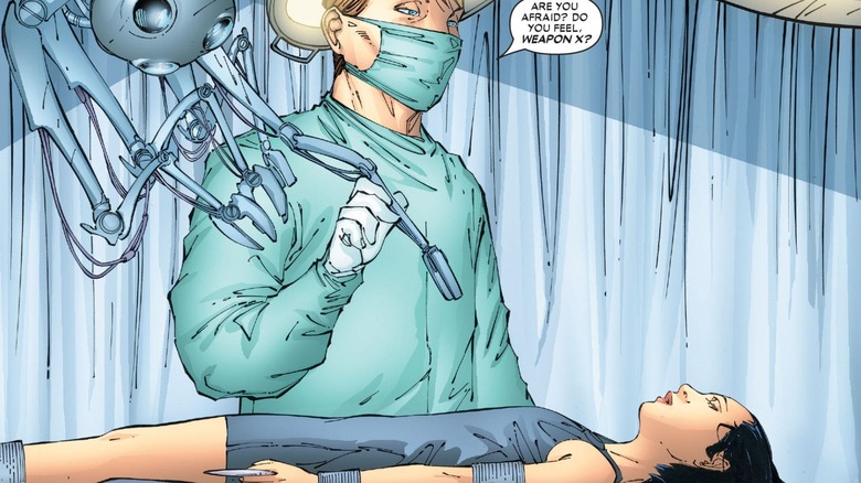 Laura Kinney being operated on in "X-23: Innocence Lost"