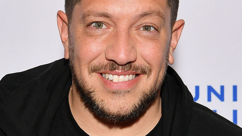 Sal Vulcano promoting the Impractical Jokers movie