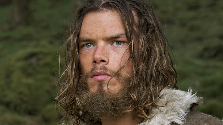Sam Corlett looking on as Leif Eriksson in Vikings: Valhalla