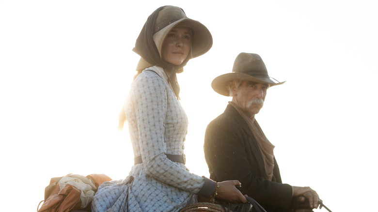 Elsa and Shea riding horses and looking intrigued