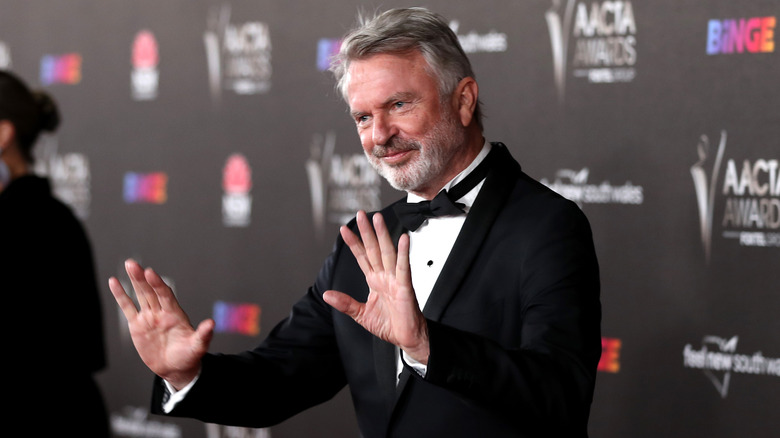 Sam Neill on the red carpet