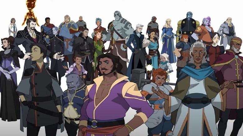 The supporting cast of The Legend of Vox Machina