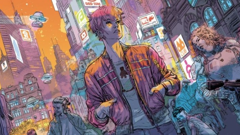 Madi walking down a crowded street in "Madi: Once Upon a Time in the Future"